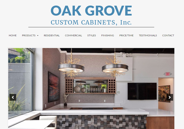 Web Design Case Study Oak Grove Cabinets